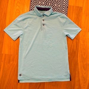 Boys Greyson Green Striped Polo XL